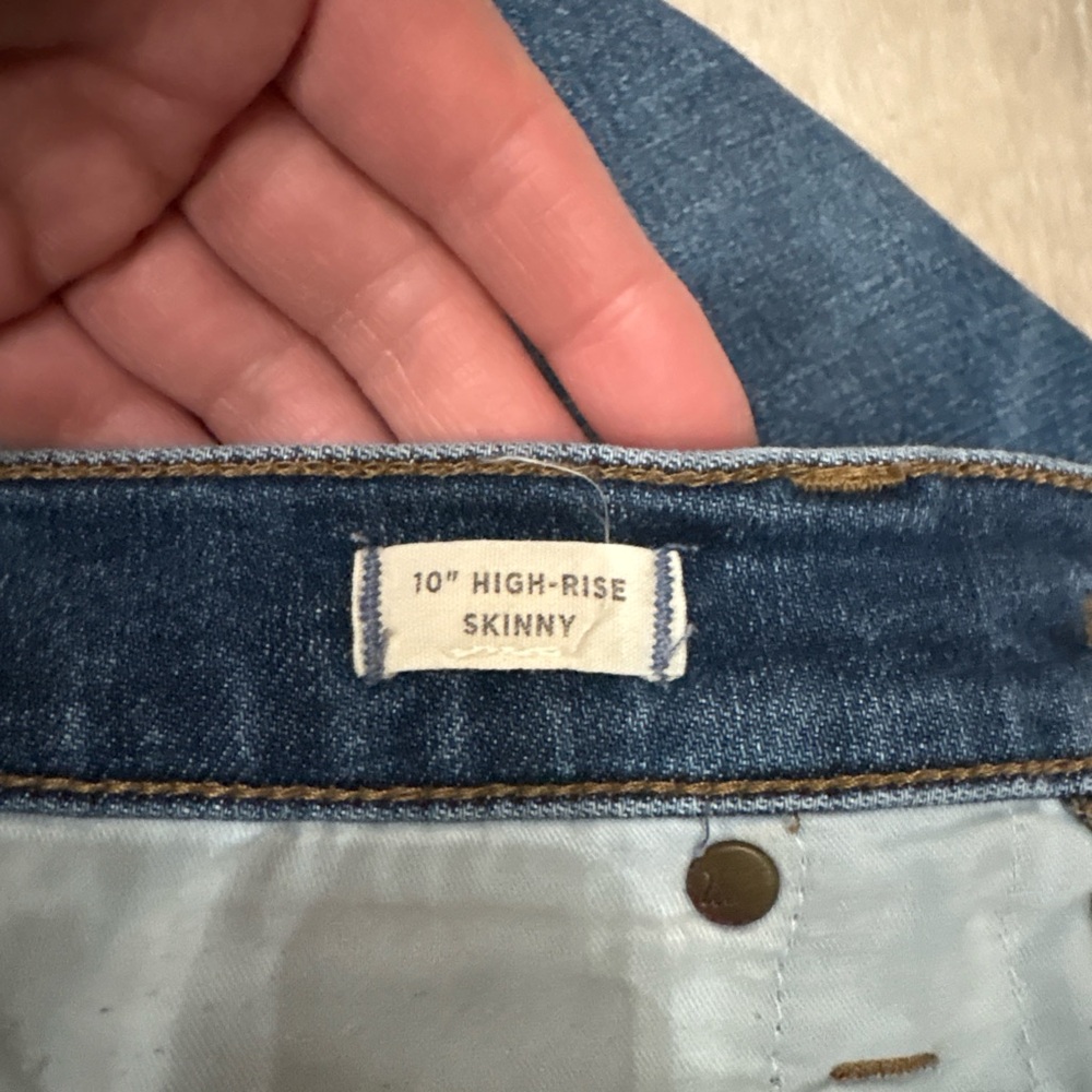 Madewell High Rise 10” skinny blue jeans size 26P - Picture 6 of 8